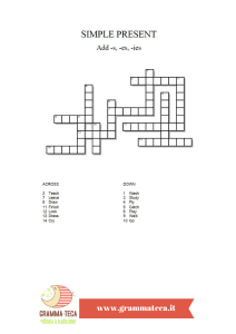 crossword present simple gramma-teca